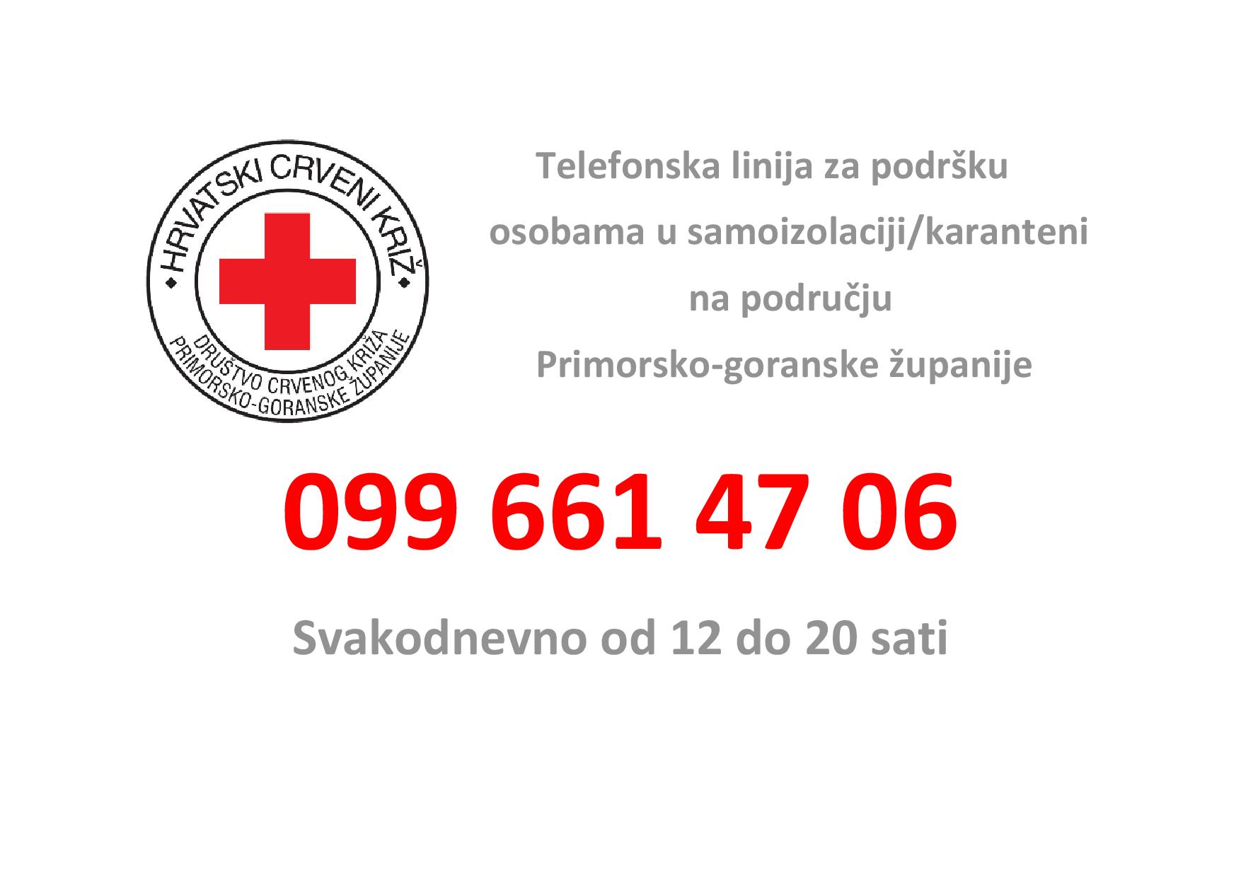 Otvoren broj za psiho-socijalnu pomoć za područje Primorsko-goranske županije