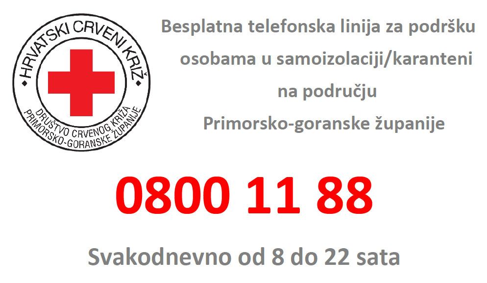 Telefonska linija za podršku osobama u samoizolaciji/karanteni – 0800 1188